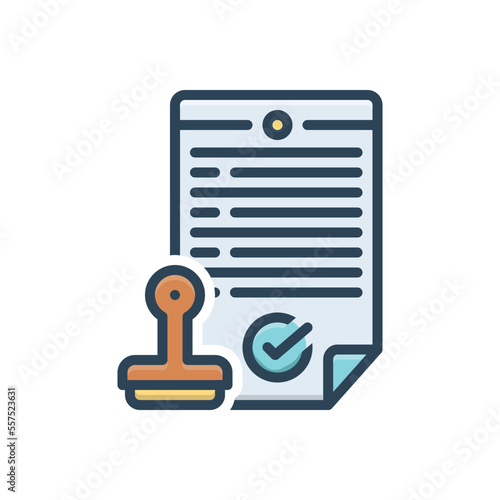 Color illustration icon for regulated