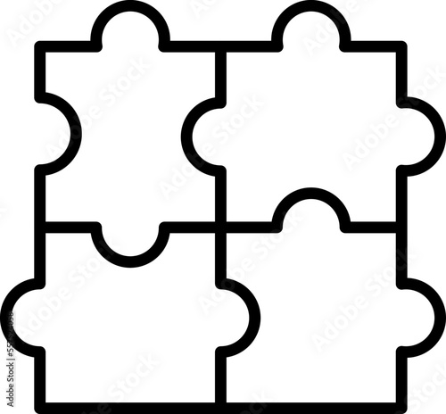 パズルのシンプルなイラストアイコン