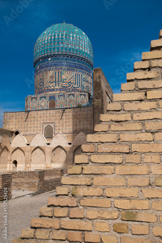 Shah-I-Zinda memorial complex, necropolis in Samarkand, Uzbekistan. UNESCO World Heritage