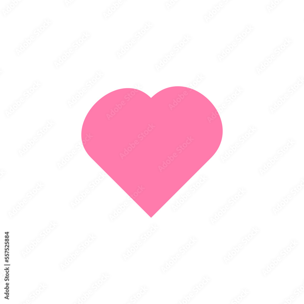 Vector image, pink heart icon isolated, close-up on a white background. Graphic design. Vector image, pink heart icon isolated, close-up on a white background. Graphic design.