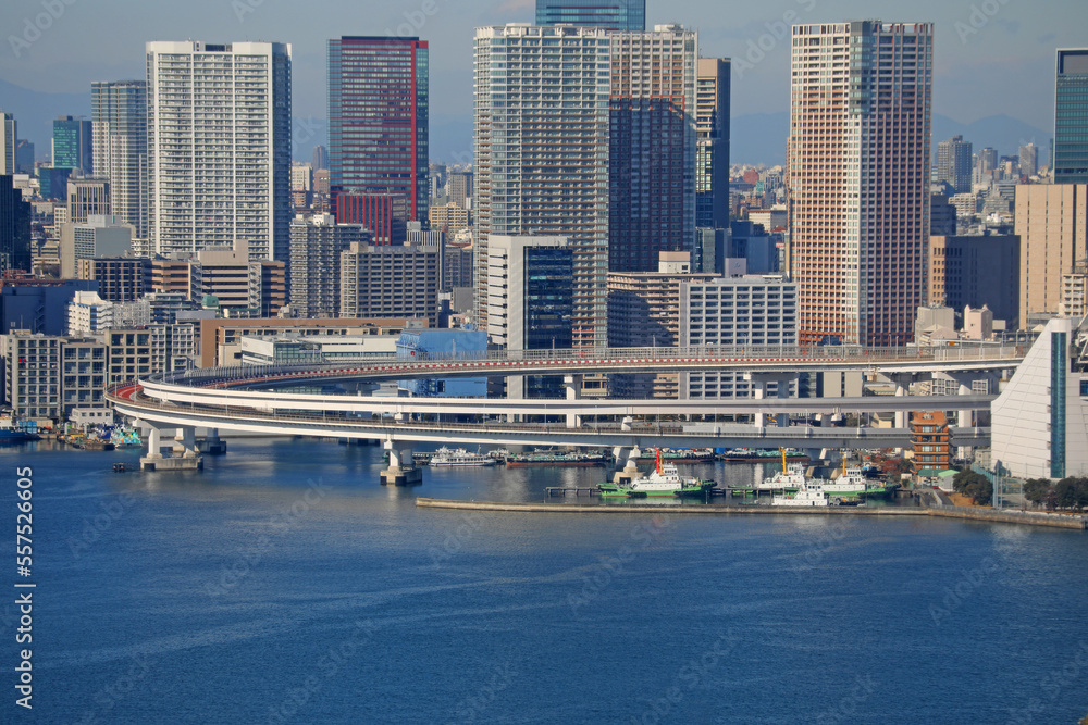 Obraz premium レインボーブリッジのループ線