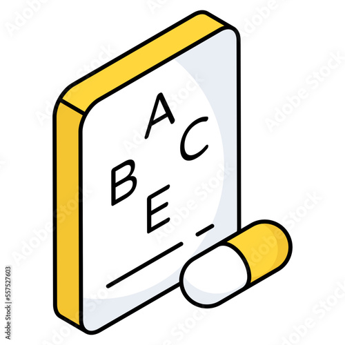 Modern design icon of eye test