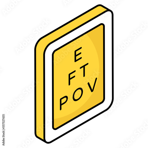Modern design icon of eye test