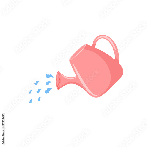 Obraz na płótnie illustration of isolated watering can on white background w salonie