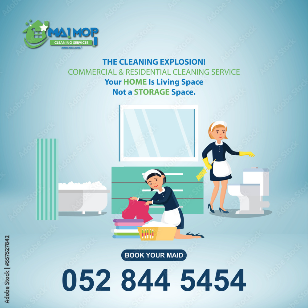 Naklejka premium Cleaning service with professional equipment during work An employee of a professional cleaning service in overalls washes the glass of the windows of the facade of the building.
