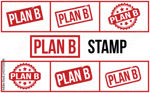 Plan B Rubber Stamp Set Vector