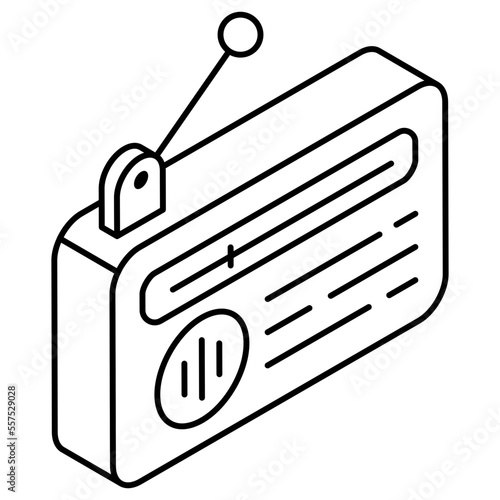 A unique design icon of radio 