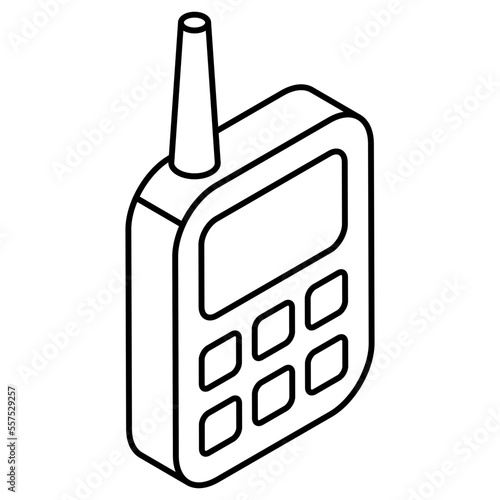 A unique design icon of walkie talkie 