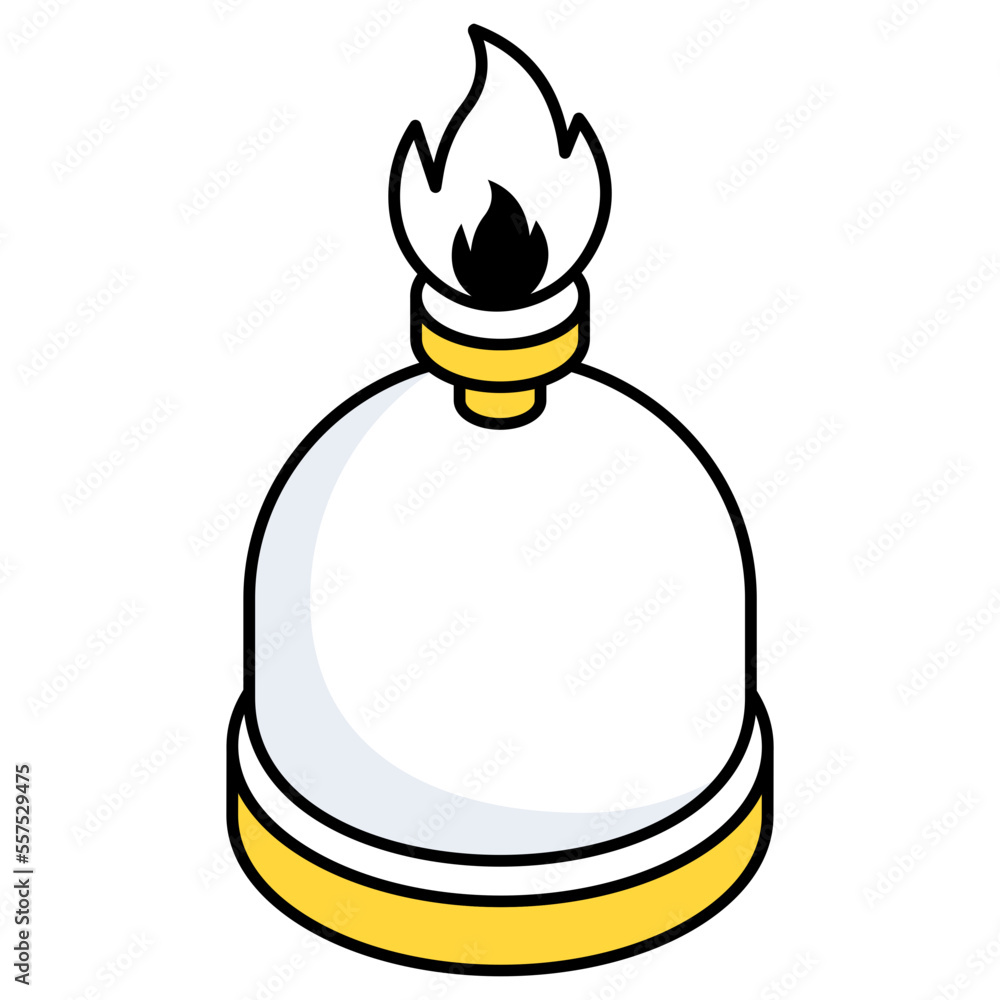 Naklejka premium Editable design icon of burner 