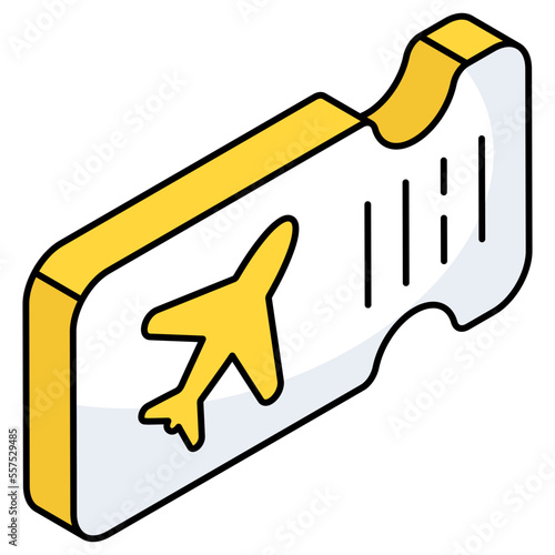 A unique design icon of air ticket 