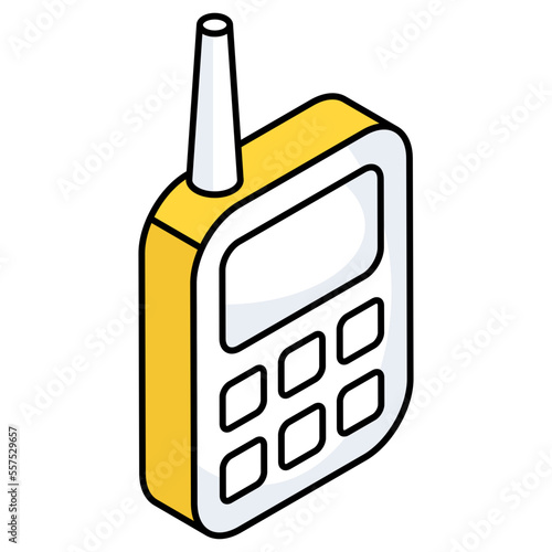 A unique design icon of walkie talkie 
