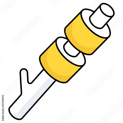 A unique design icon of bbq skewer
