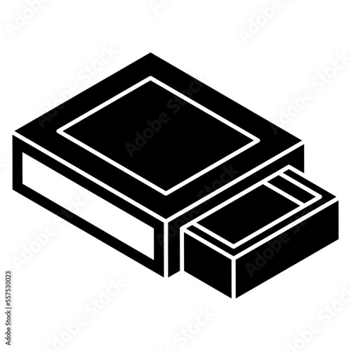 An icon design of matchbox 
