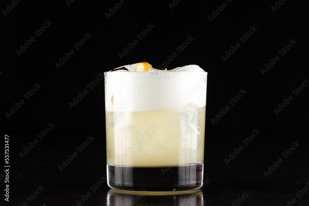 Sour alcoholic cocktail for the menu bar or restaurant Sour alcoholic cocktail for the menu bar or restaurant