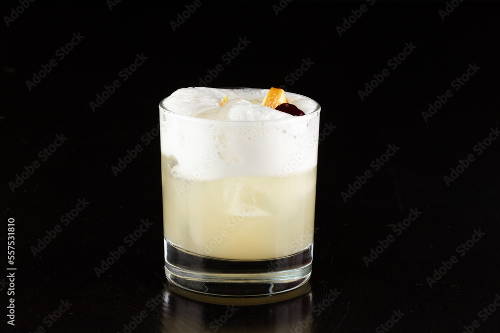 Sour alcoholic cocktail for the menu bar or restaurant Sour alcoholic cocktail for the menu bar or restaurant