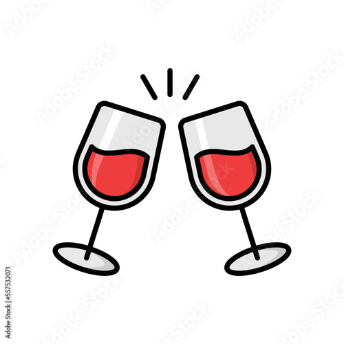 wine icon vector design template in white background