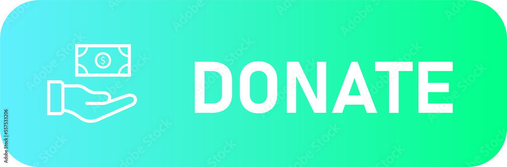 Donate icon in gradient colors. Donation signs illustration. Donate icon in gradient colors. Donation signs illustration.