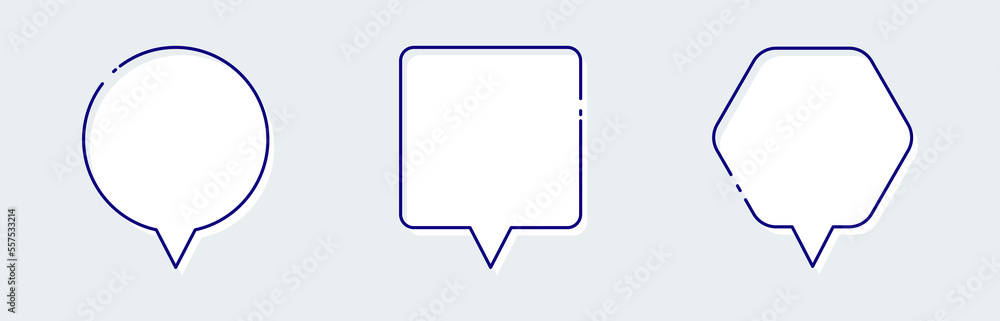 Chat bubble with retro design style. Minimal blank chat boxes sign. Chat bubble with retro design style. Minimal blank chat boxes sign.