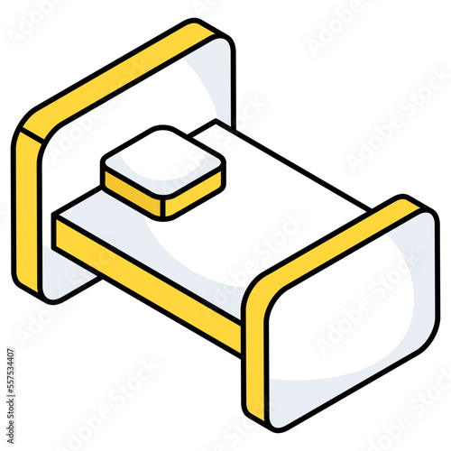 Premium download icon of bed