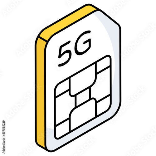 A creative design icon of mobile sim 