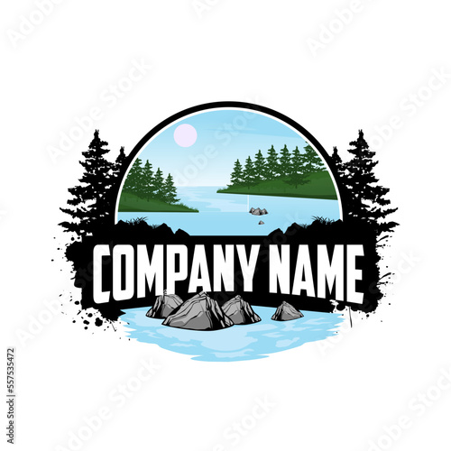 Landscape logo design illustration vector template