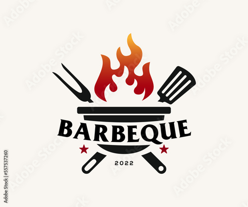 Barbeque restaurant logo template