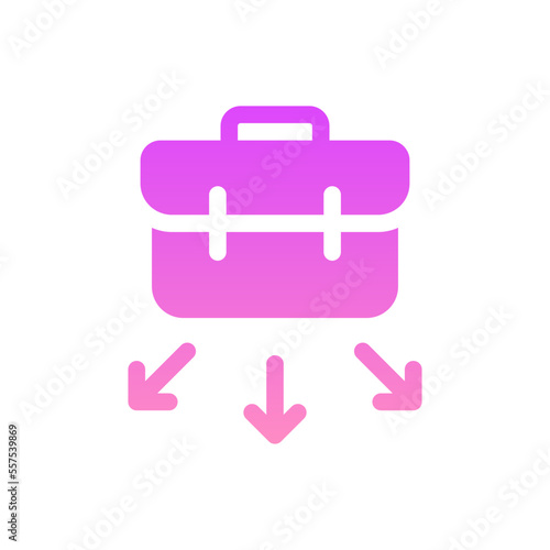 assignment flat gradient icon