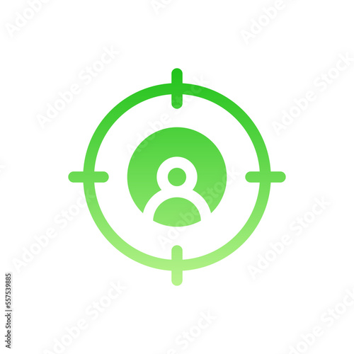 headhunting flat gradient icon