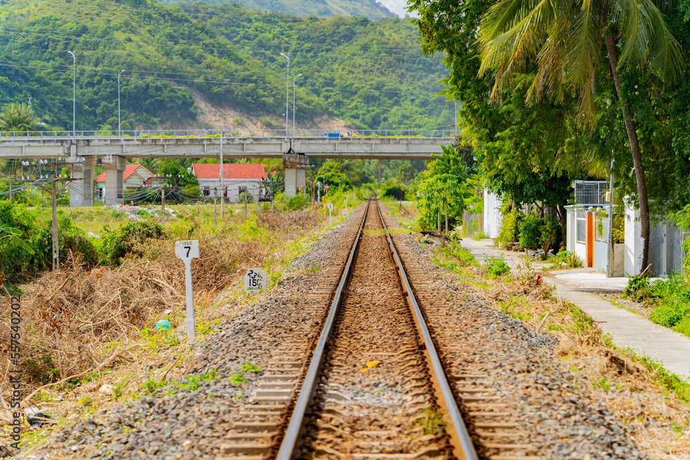 The old railway. Not far from Nha Trang in Vietnam. 
