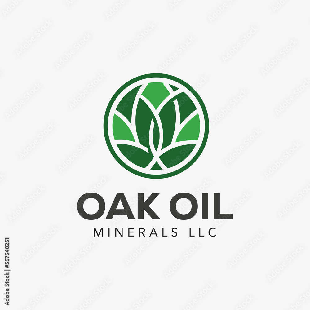 Oak logo template Free vector