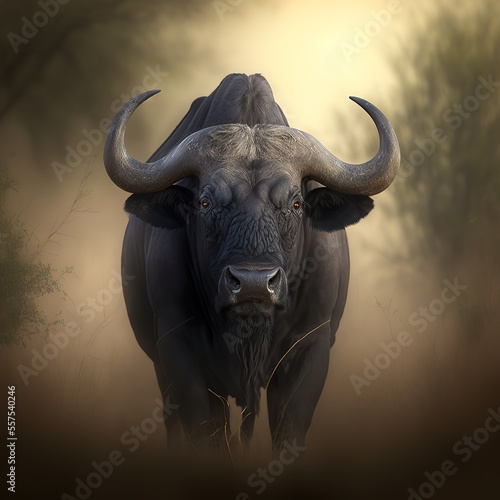 african buffalo, cape buffalo, syncerus caffer, Kruger national park, South Africa. Generative AI