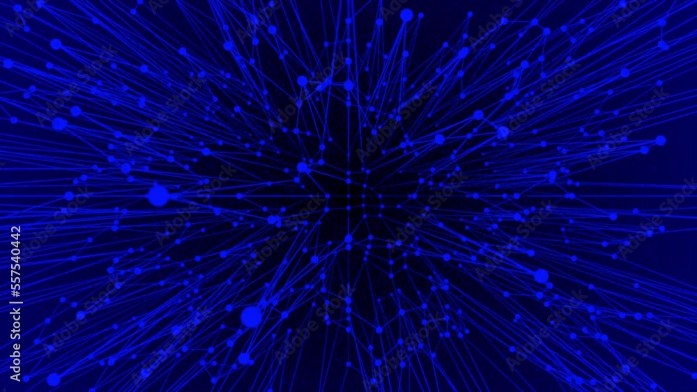 blue color dots and lines 3d mesh spike background blue color dots and lines 3d mesh spike background
