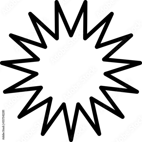 black star thin line icon. Flat star symbol sign simple for web design buttons, mobile apps, interface. Stroke png illustration