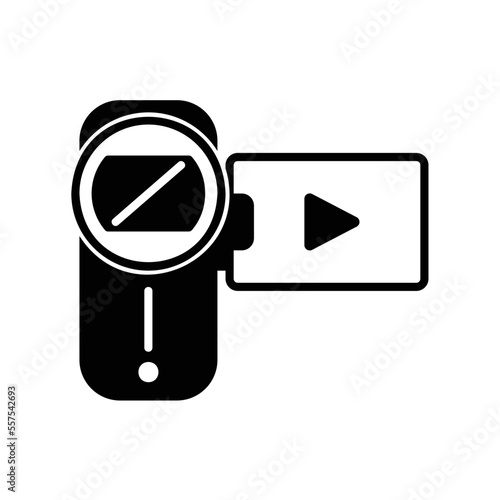 Camera recorder icon or often shortened to camcorder to take videos while on vacation