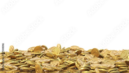 Tablou pe pânză A pile of gold coins 3d rendering