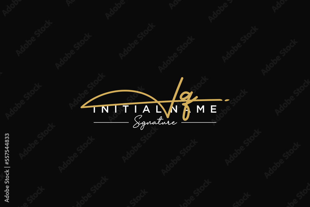 Initial IQ signature logo template vector. Hand drawn Calligraphy lettering Vector illustration. Initial IQ signature logo template vector. Hand drawn Calligraphy lettering Vector illustration.