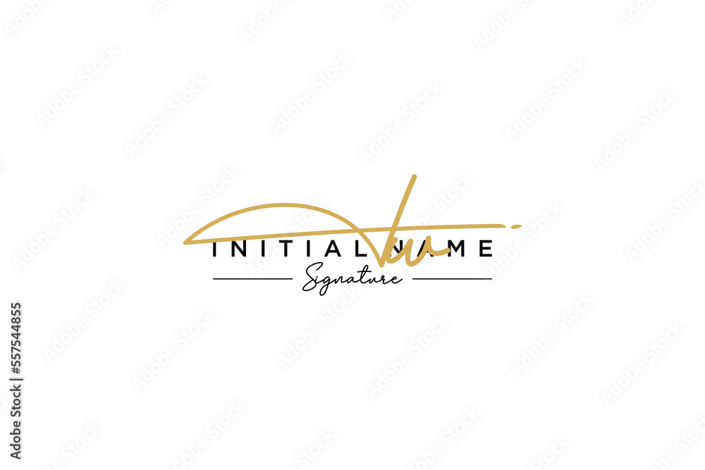 Initial IW signature logo template vector. Hand drawn Calligraphy lettering Vector illustration. Initial IW signature logo template vector. Hand drawn Calligraphy lettering Vector illustration.