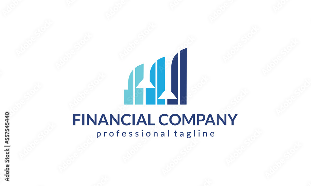 Simple minimalist illustration logo for financial company Simple minimalist illustration logo for financial company