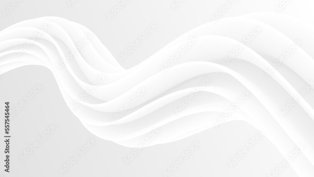 Obraz premium Abstract light white swirl line background with clean design.