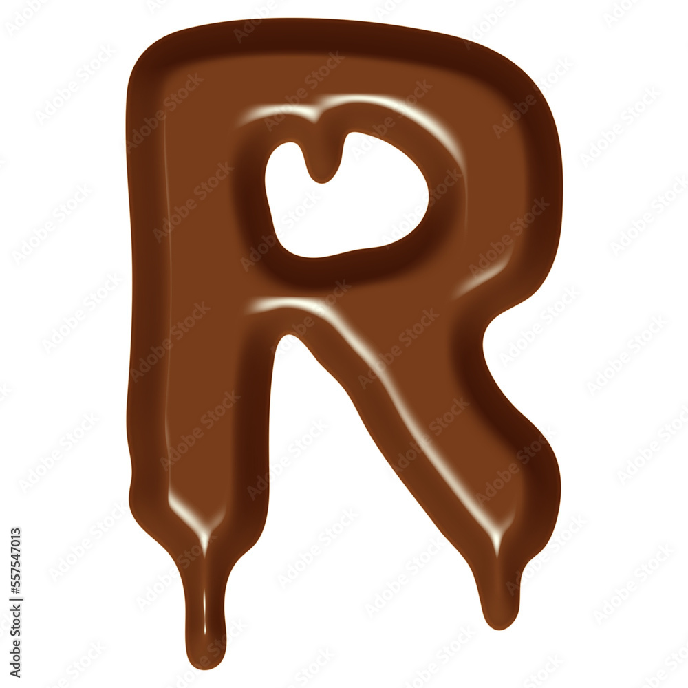 Chocolate Flow Effect Alphabet.