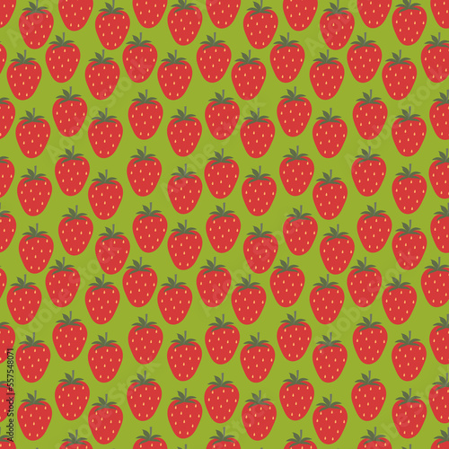 Seamless strawberry pattern, Berry flat design print, Summer food wallpaper, Cute strawberry wallpaper, Trendy hand drawn textures, Red berry background, Modern fruit design for paper, cover, fabric
