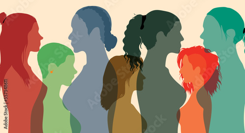 Anti-racism justice, racial equality, and allyship. Women from multicultural and multiethnic backgrounds with self-confidence and close-up faces.