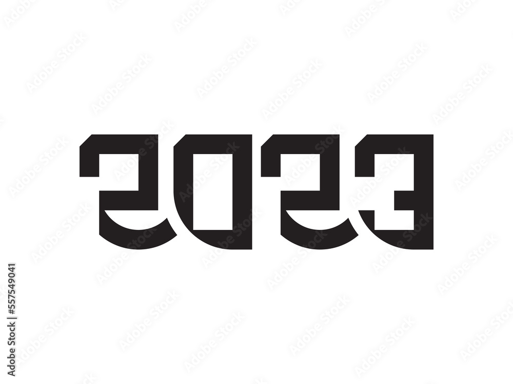 Happy new year wishes 2023 custom text typography design vector Happy new year wishes 2023 custom text typography design vector