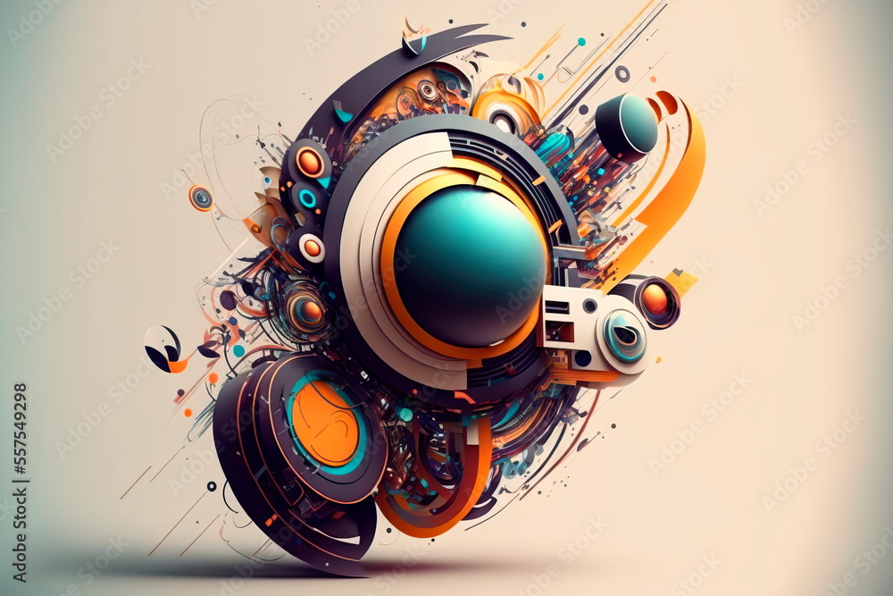 Obraz premium Abstract Technology background. Abstract futuristic background