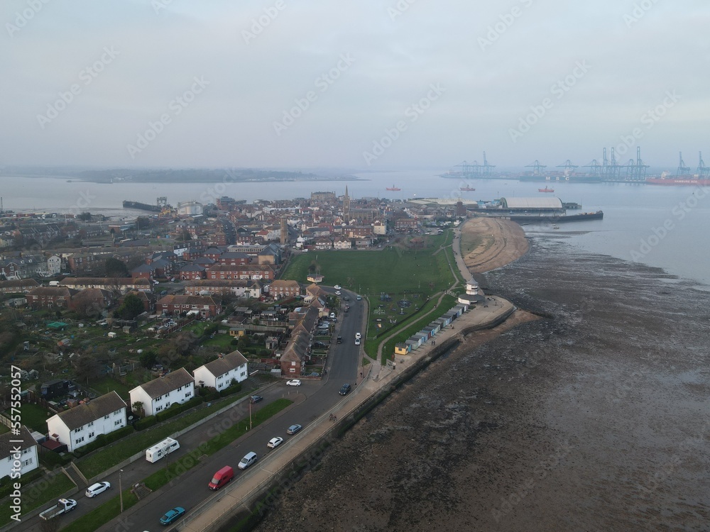 Obraz premium Harwich town Essex UK drone aerial view