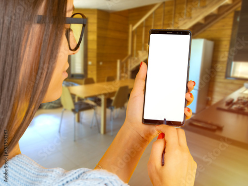 Woman with mobile phone. Gi...