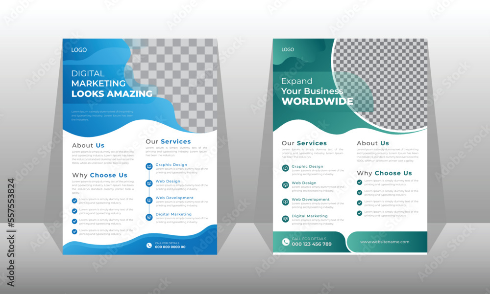Corporate Business Flyer Design Template Modern Business Flyer Double Sided Flyer Design Brochure Design, Cover Modern Layout, Annual report, Poster, flyer in A4 Size