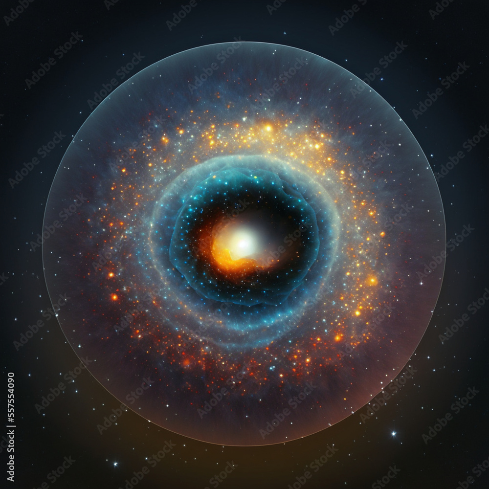 Naklejka premium universe galaxy point dots space phisics