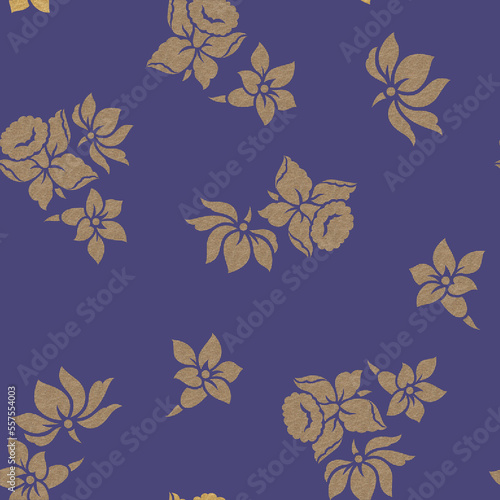 Seamless Gold Foil Design with Background