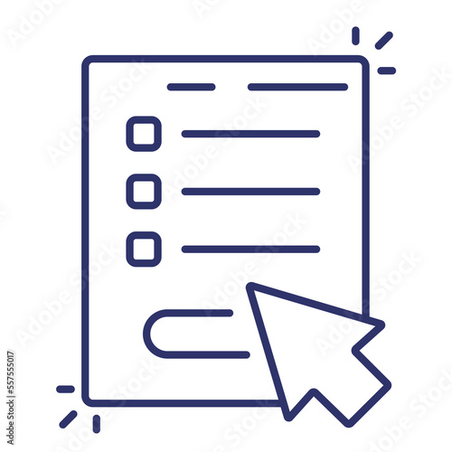 Cuadro en lienzo online survey line icon